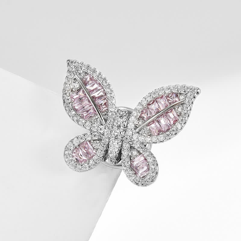 Spilla magnetica da donna in stile farfalla rosa ghiaccio dolce