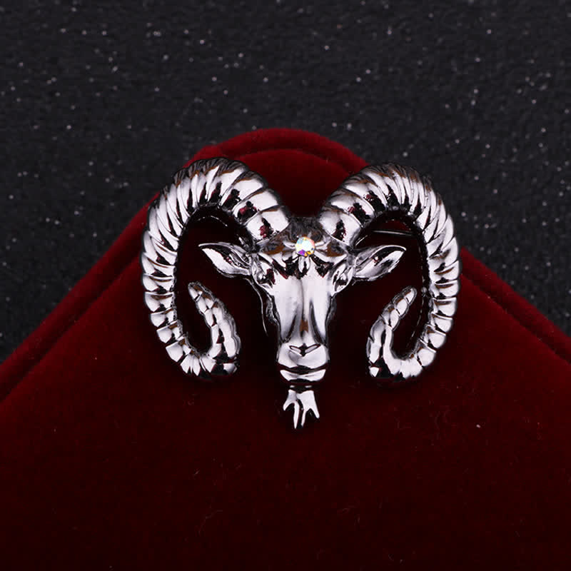 Spilla con testa di ariete da uomo, accessorio per animali - image 3
