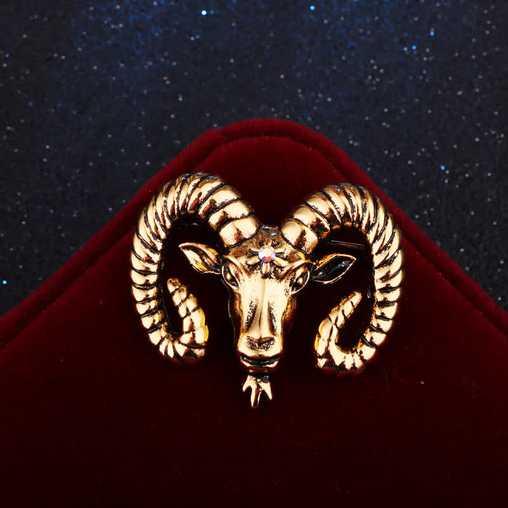 Spilla con testa di ariete da uomo, accessorio per animali - image 13