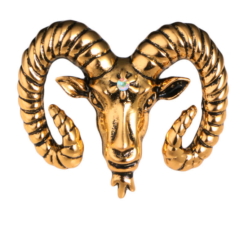 Spilla con testa di ariete da uomo, accessorio per animali - image 11