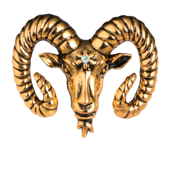 Spilla con testa di ariete da uomo, accessorio per animali - image 11