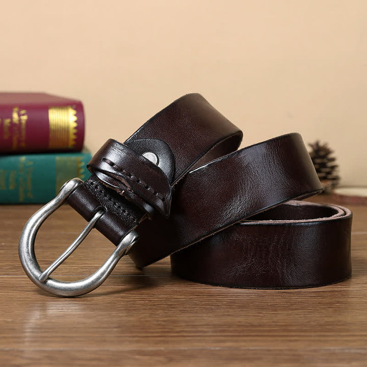 Cintura in pelle invecchiata semplice e alla moda versatile