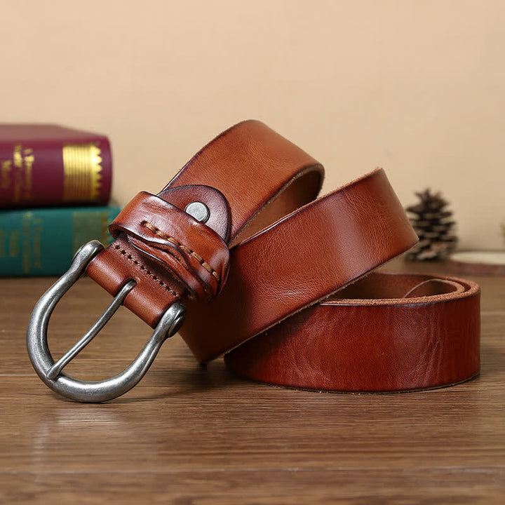 Cintura in pelle invecchiata semplice e alla moda versatile