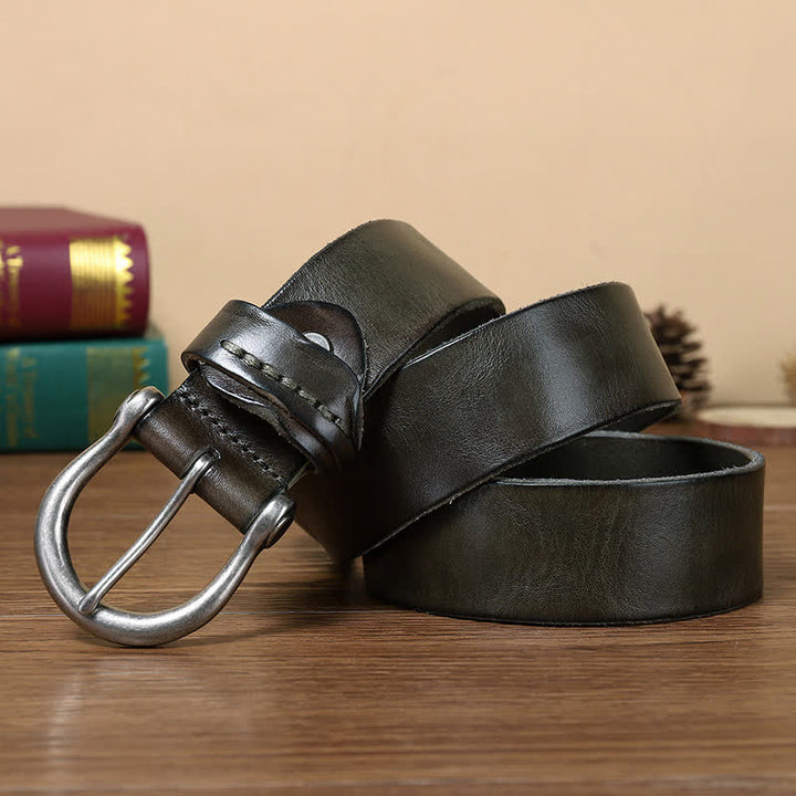 Cintura in pelle invecchiata semplice e alla moda versatile