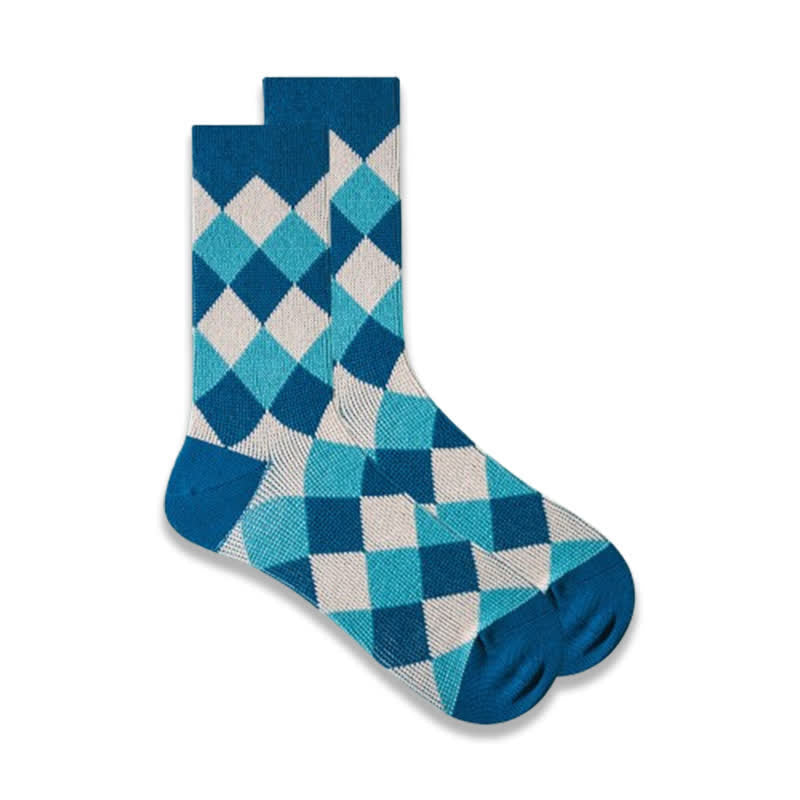 Calzini in cotone con motivo a rombi Fun Art