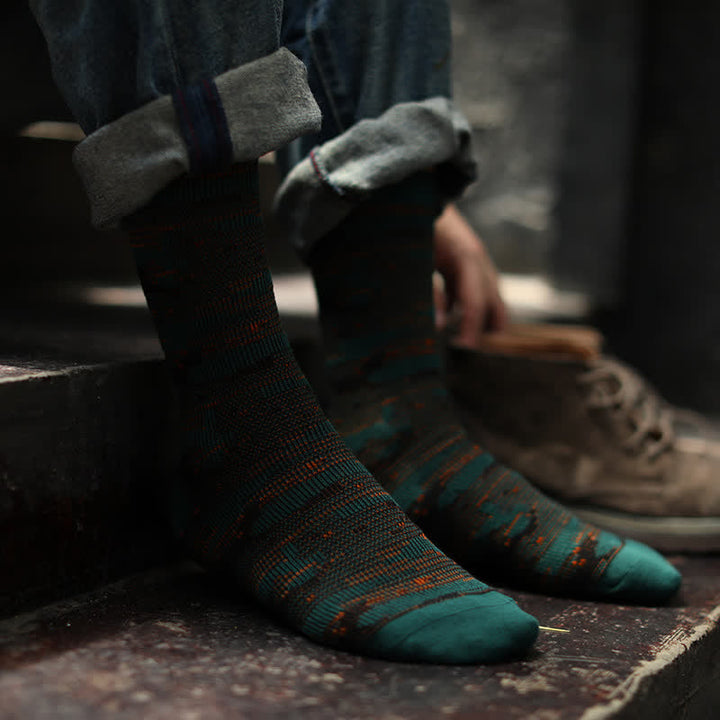 Calzini da uomo in cotone con colori misti stile Leisure