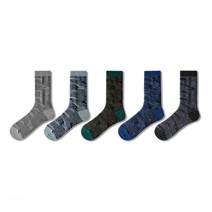 Calzini da uomo in cotone con colori misti stile Leisure