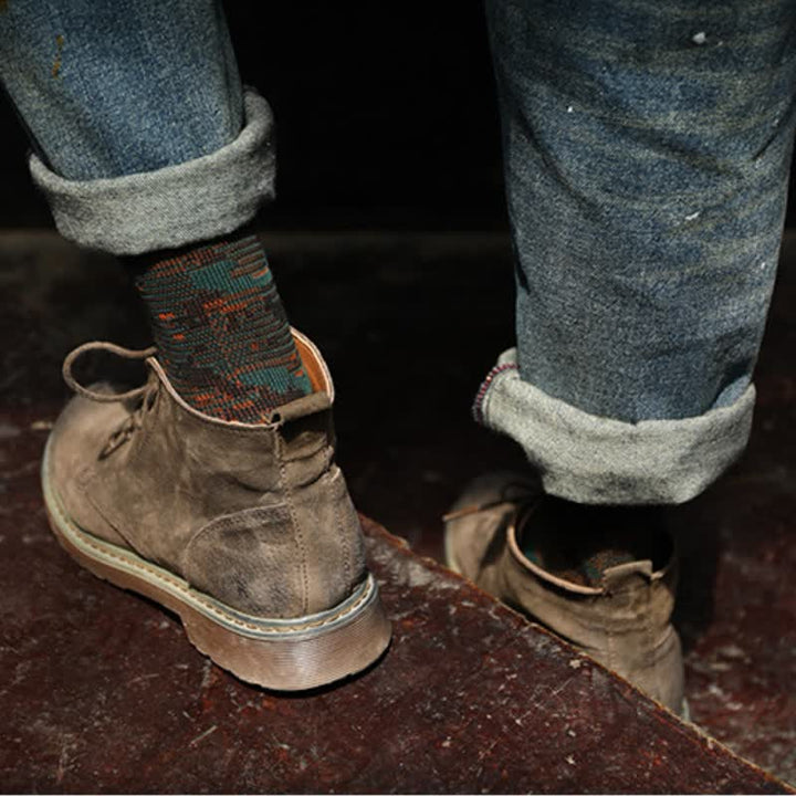 Calzini da uomo in cotone con colori misti stile Leisure