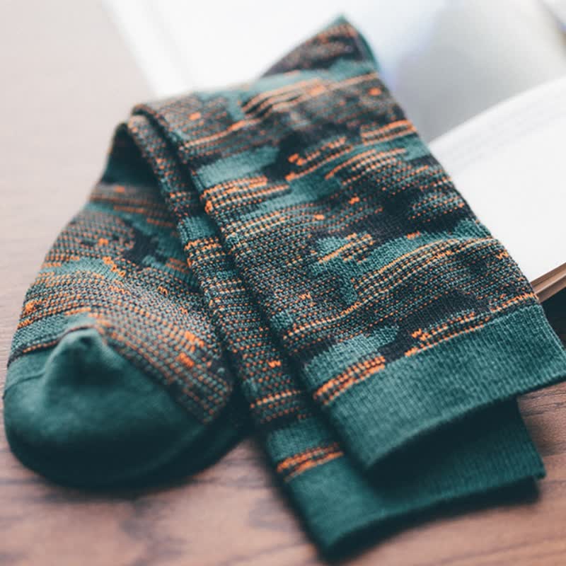 Calzini da uomo in cotone con colori misti stile Leisure