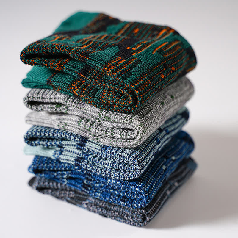Calzini da uomo in cotone con colori misti stile Leisure