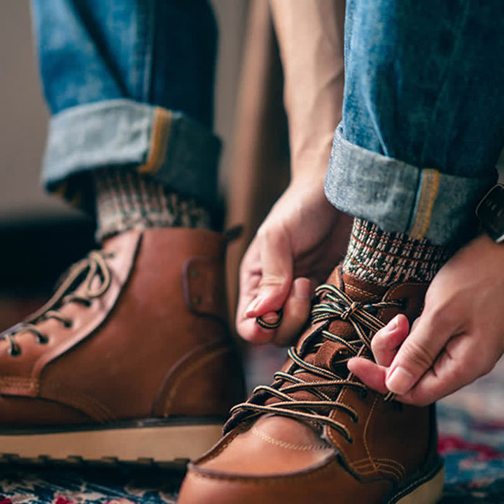 Calzini in cotone con motivo a linee di diamanti colorati alla moda