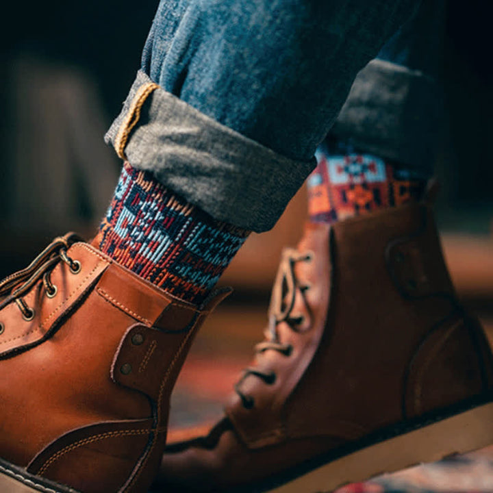 Calzini in cotone con motivo tribale etnico vintage