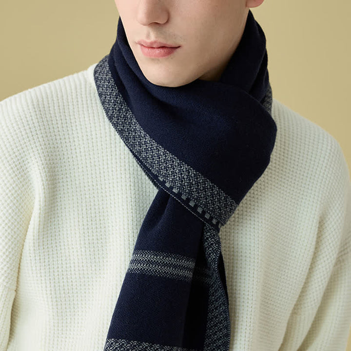 Sciarpa in lana a righe Racing Line da uomo alla moda - image 2