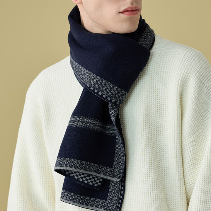 Sciarpa in lana a righe Racing Line da uomo alla moda - image 0