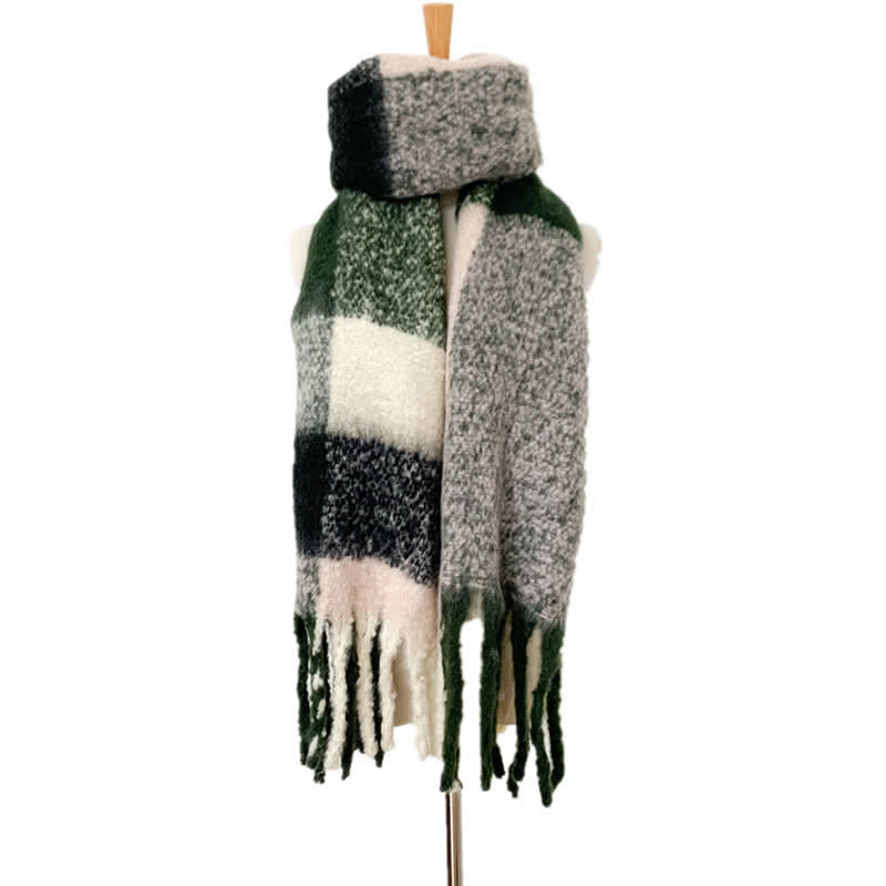 Sciarpa unisex oversize con nappe color block