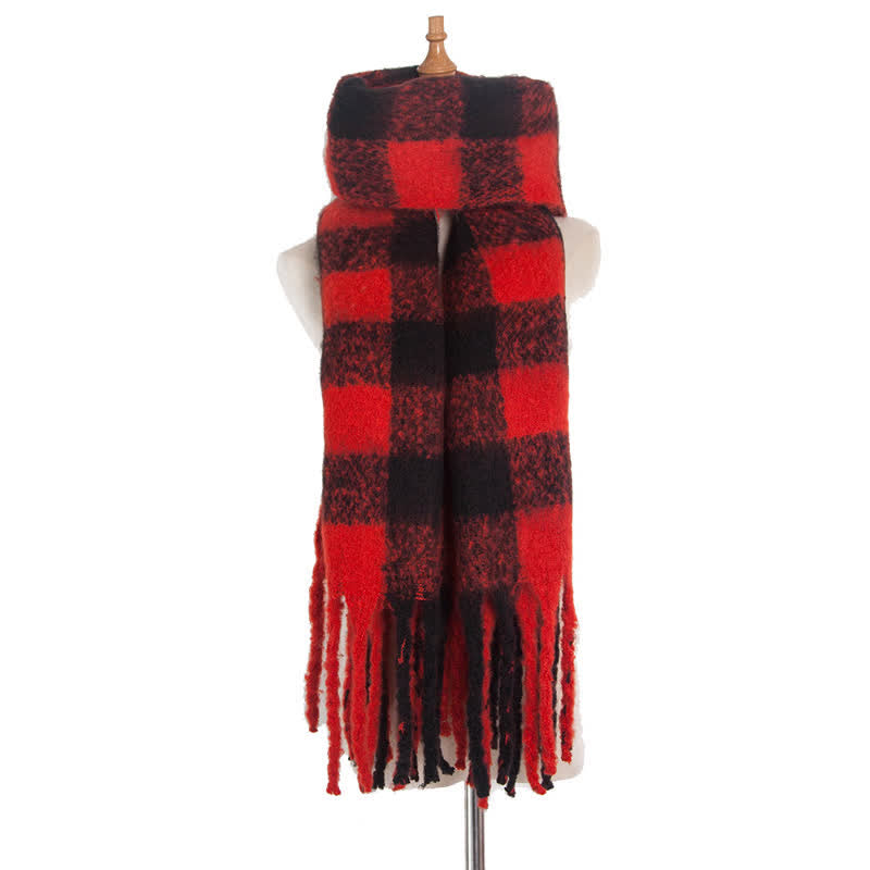 Sciarpa unisex oversize con nappe color block