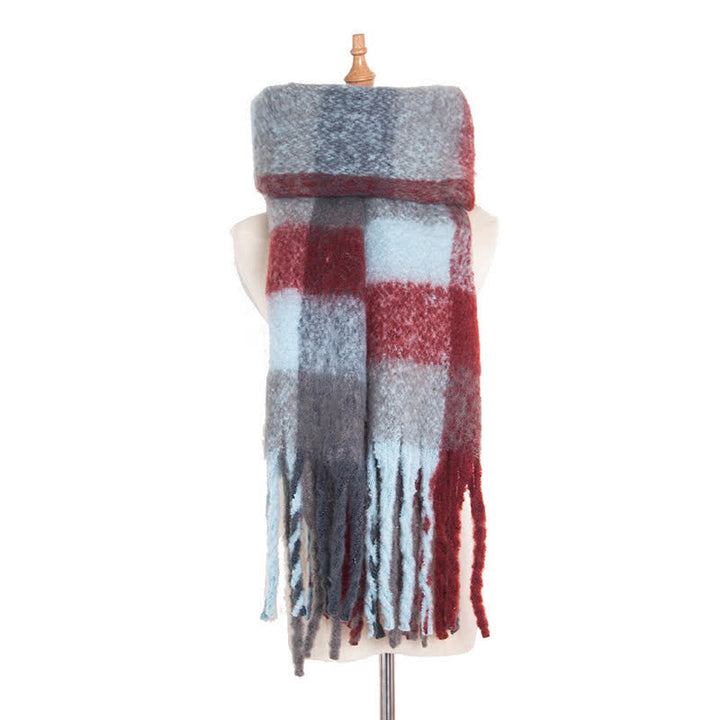Sciarpa unisex oversize con nappe color block