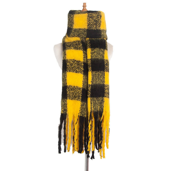 Sciarpa unisex oversize con nappe color block