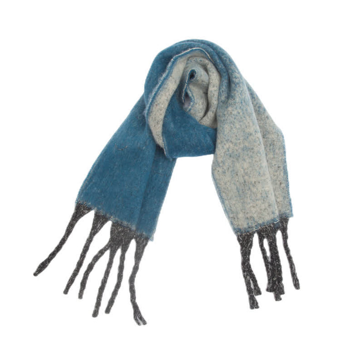 Sciarpa unisex con nappe colorate sfumate per il freddo