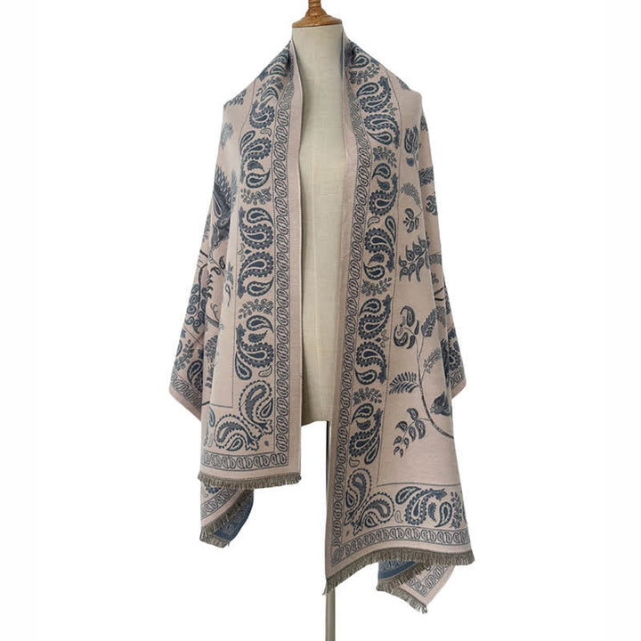 Sciarpa unisex Elegance Paisley motivo uccelli volanti