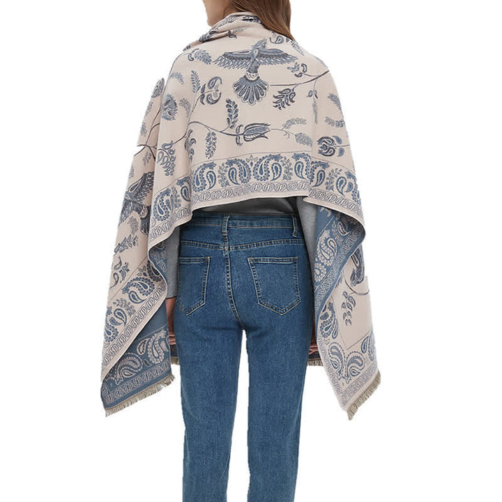 Sciarpa unisex Elegance Paisley motivo uccelli volanti