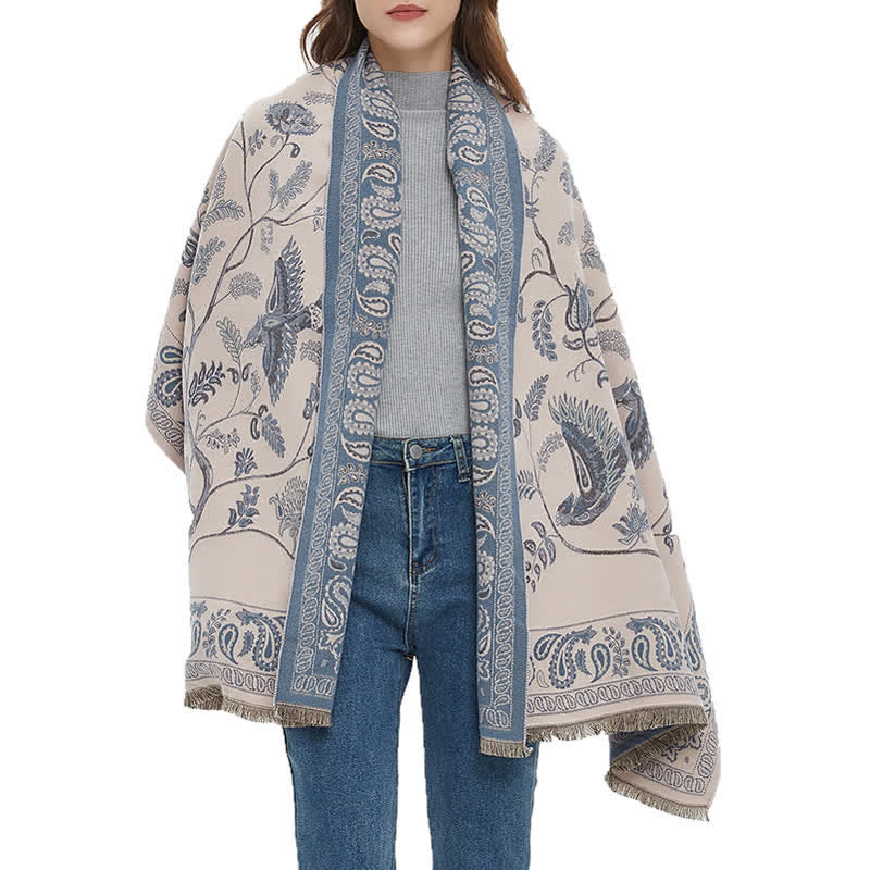 Sciarpa unisex Elegance Paisley motivo uccelli volanti - image 4
