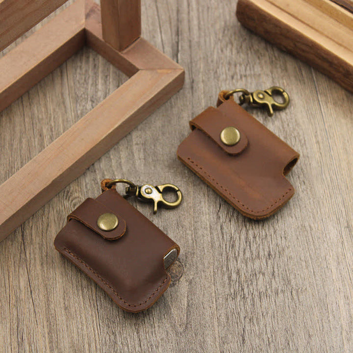 Borsa da cintura in pelle con porta accendino da appendere alla vita vintage - image 4