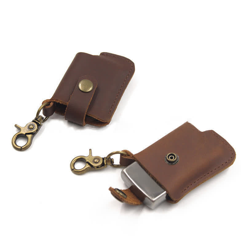 Borsa da cintura in pelle con porta accendino da appendere alla vita vintage - image 7