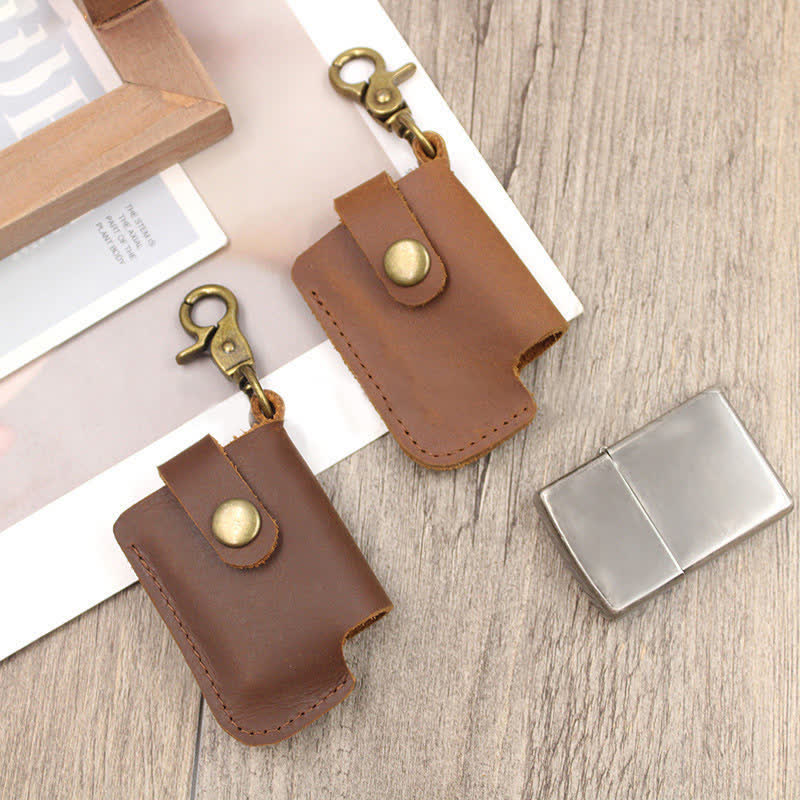 Borsa da cintura in pelle con porta accendino da appendere alla vita vintage - image 3