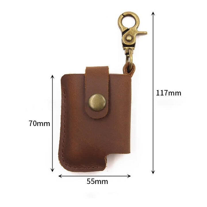 Borsa da cintura in pelle con porta accendino da appendere alla vita vintage