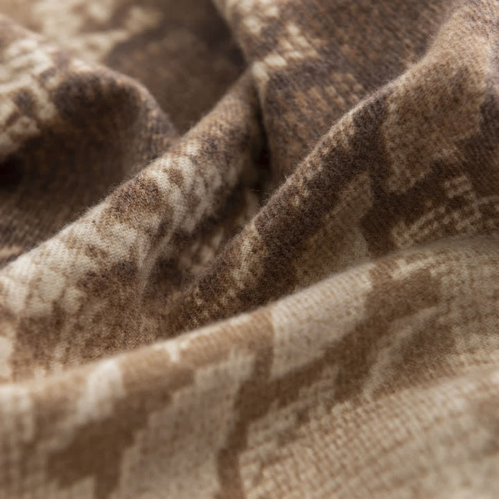 Sciarpa con stampa serpente in stile street chic da donna
