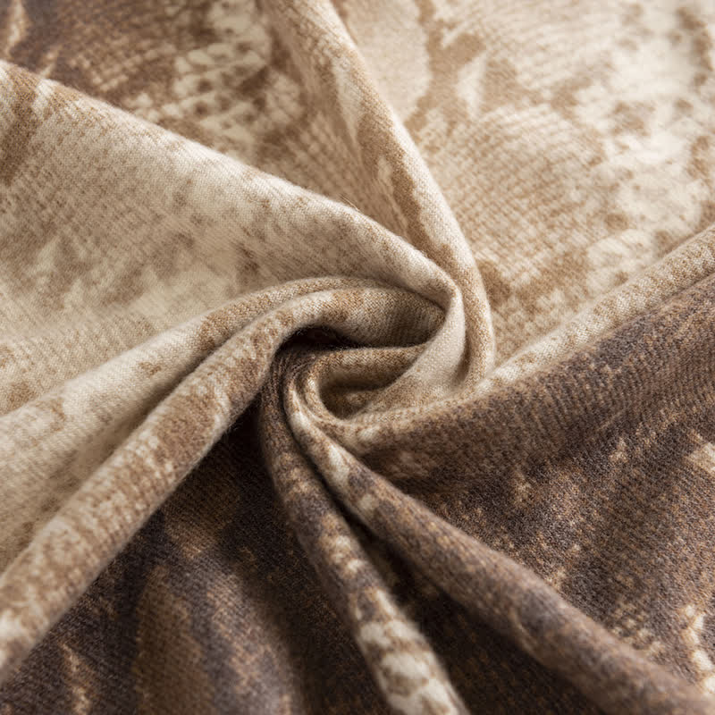 Sciarpa con stampa serpente in stile street chic da donna