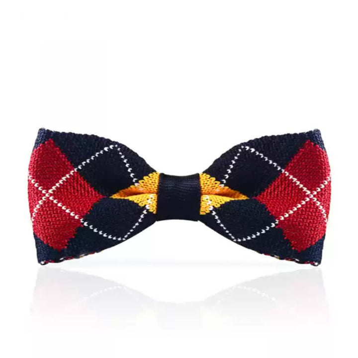 Papillon lavorato a maglia scozzese vintage da uomo