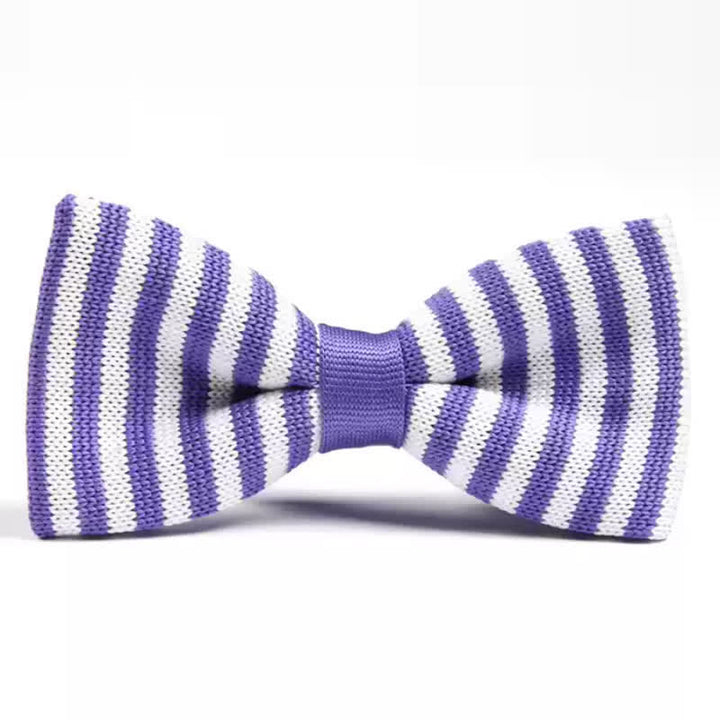 Papillon lavorato a maglia a righe, elegante e originale, da uomo