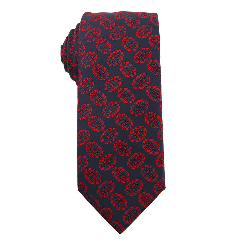 Cravatta da uomo elegante color rosso vino scuro - Stile n. 7 - image 8