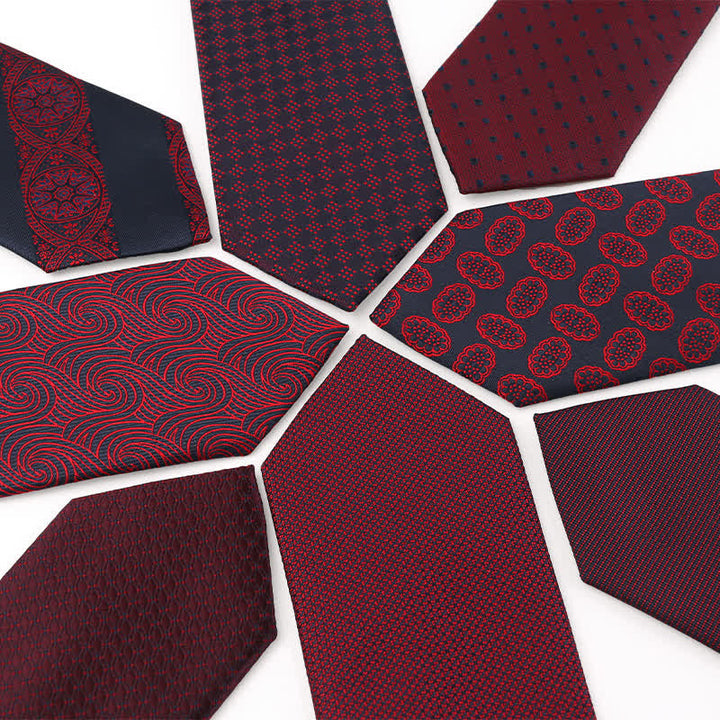 Cravatta da uomo elegante color rosso vino scuro - image 1