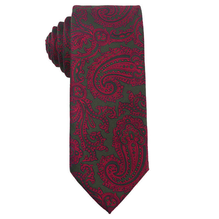Cravatta da uomo serie rosso viola medio vibrante - Stile n. 6 - image 7