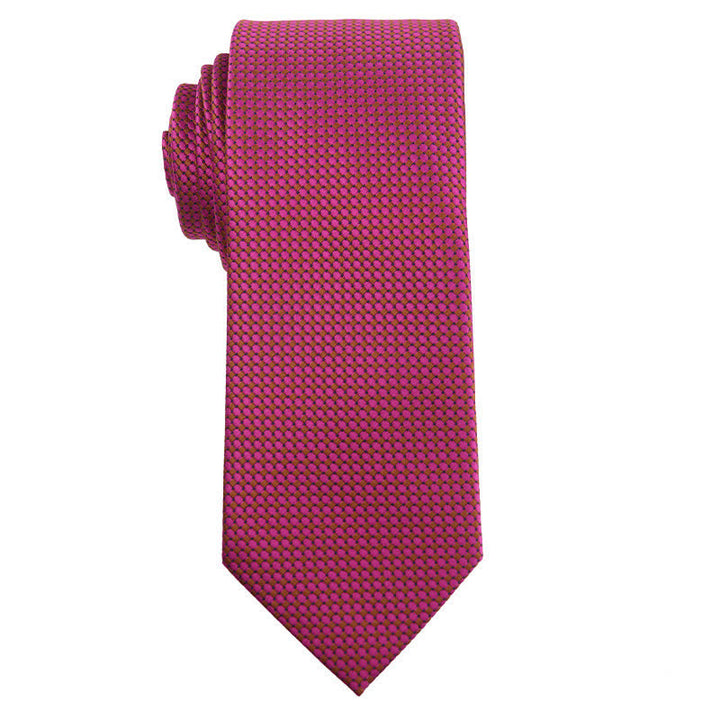 Cravatta da uomo serie rosso viola medio vibrante - Stile n. 5 - image 6