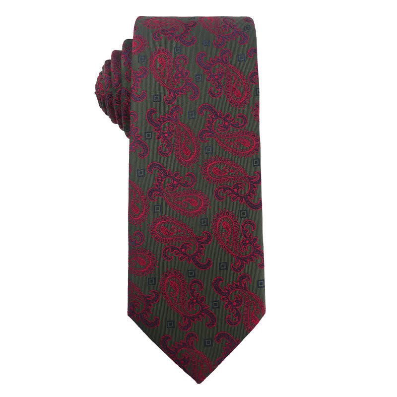 Cravatta da uomo serie rosso viola medio vibrante - Stile n. 8 - image 9