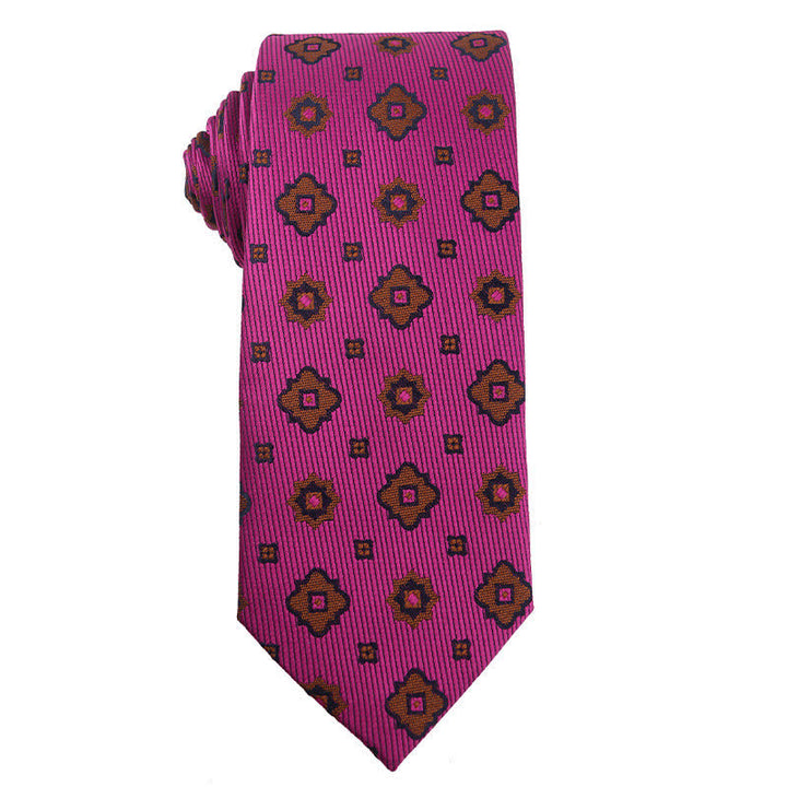 Cravatta da uomo serie rosso viola medio vibrante