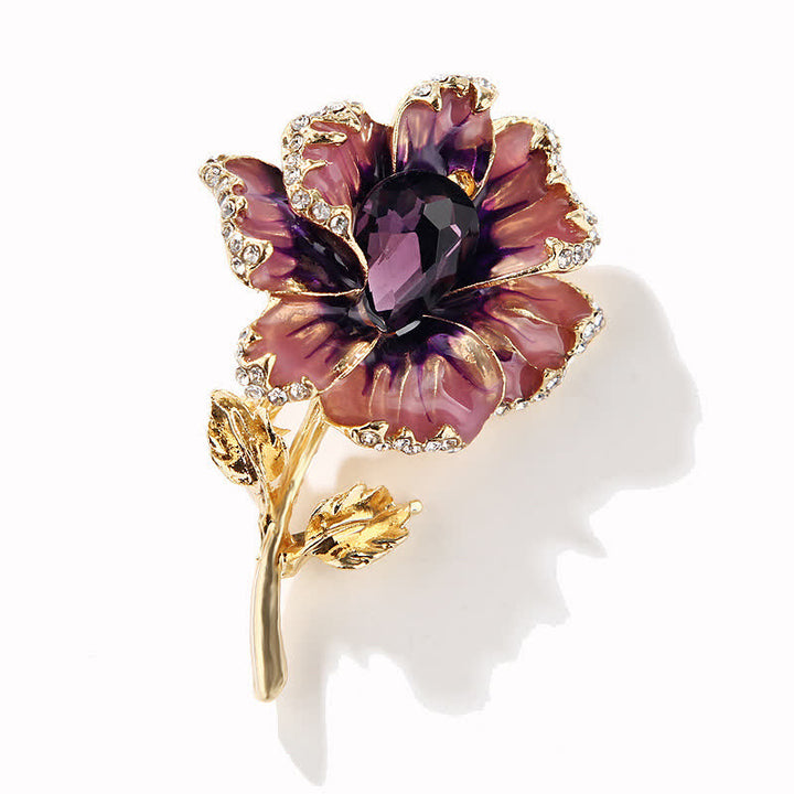Spilla a forma di fiore in smalto di cristallo squisito da donna