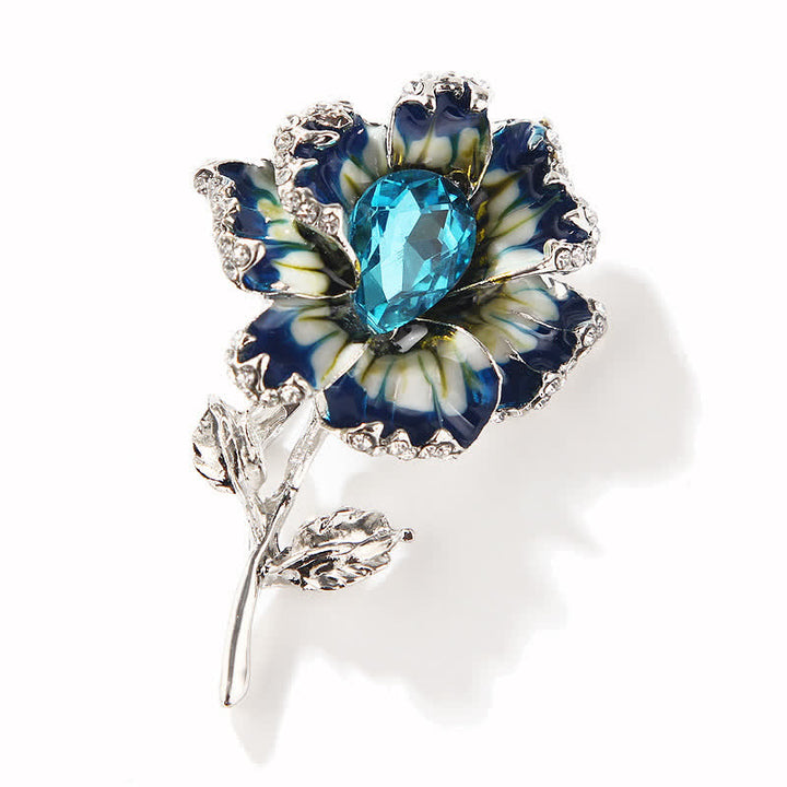 Spilla a forma di fiore in smalto di cristallo squisito da donna