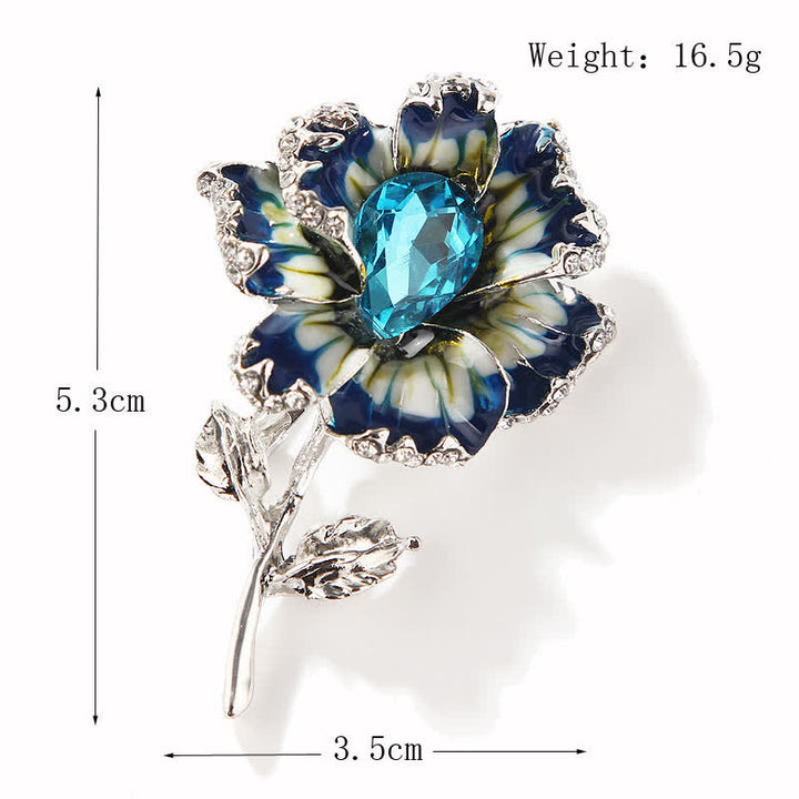 Spilla a forma di fiore in smalto di cristallo squisito da donna