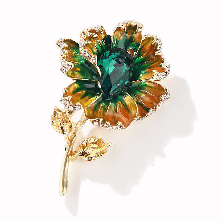 Spilla a forma di fiore in smalto di cristallo squisito da donna