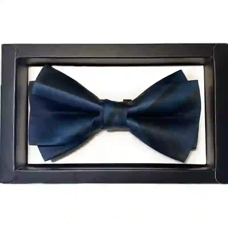 Papillon da uomo con motivo a righe blu acciaio Noble Navy
