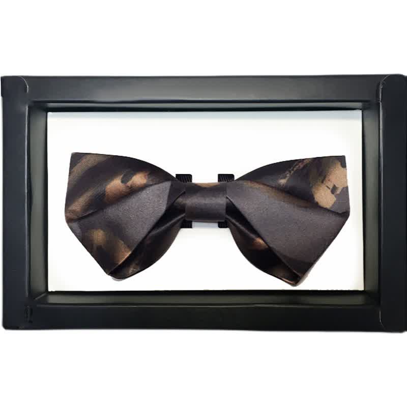 Papillon da uomo con sfumatura di colore grigio marrone