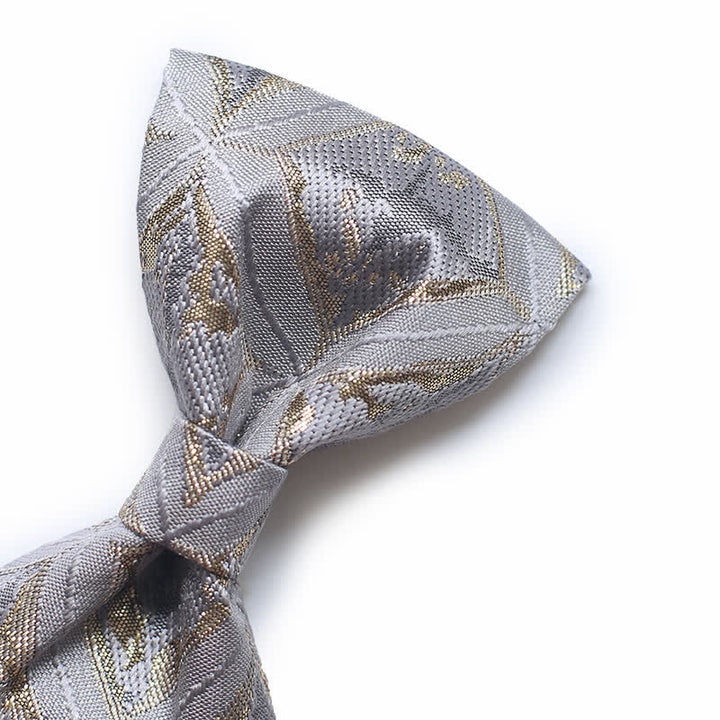 Papillon da uomo in jacquard oro delicato e senza tempo