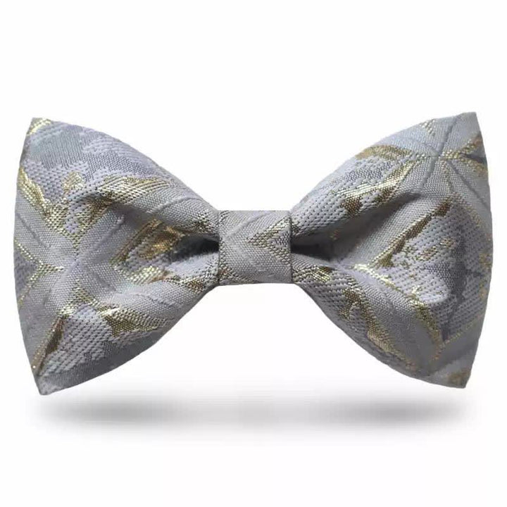 Papillon da uomo in jacquard oro delicato e senza tempo - Azzurro pallido - Stile n. 1 - image 1