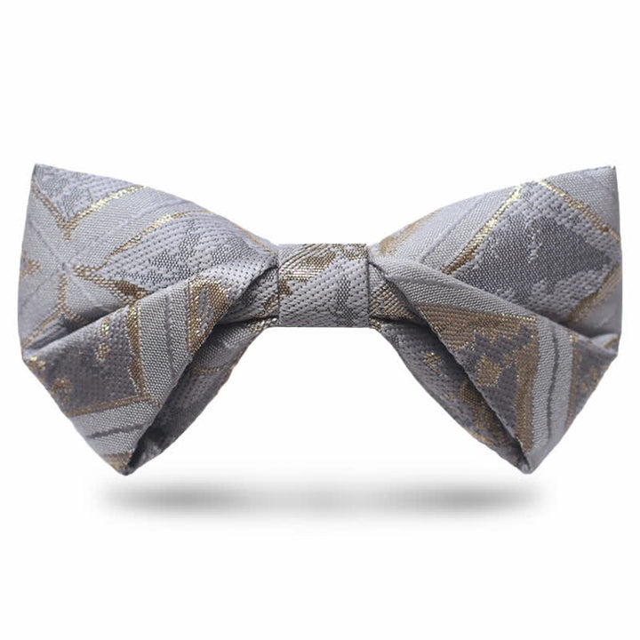 Papillon da uomo in jacquard oro delicato e senza tempo