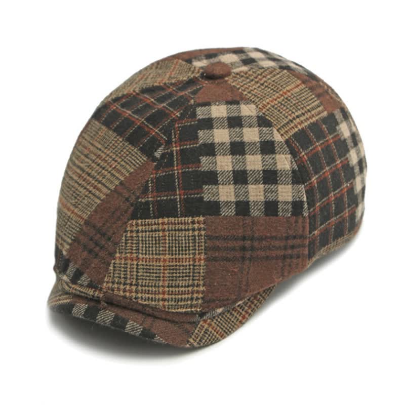 Cappello basco da giornalaio diverso classico patchwork a quadri